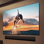 LG 83 collu LG OLED evo AI M5 4K viedtelevizors OLED83M5 ar 144 Hz bezvadu video un audio pārsūtīšanu, Zinātniskās fantastikas saturs tiek atskaņots LG TV ekrānā. Ekrānā redzama AI Chatbot saskarne. Lietotājs nosūtīja ziņu tērzēšanas robotam, sakot, ka ekrāns ir pārāk tumšs. Tērzēšanas robots piedāvāja, OLED83M59LA, thumbnail 15