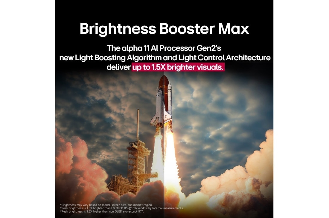 LG 97 collu LG SIGNATURE OLED M5 4K viedtelevizors OLED97M5 ar 144 Hz bezvadu video un audio pārsūtīšanu, alpha 11 AI procesors Gen2 atrodas uz tumša fona. Tas no iekšpuses mirdz violetā un zilā gaismā, izgaismojot mikroshēmas ķēdes ap to. Nosaukumā ir runāts par to, kā LG OLED evo paredzētais procesors n, OLED97M59LA, thumbnail 8