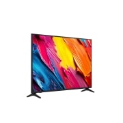 LG 55 collu LG QNED AI 4K viedtelevizors QNED7E 2025, Išmaniojo televizoriaus LG QNED AI QNED70 4K vaizdas iš priekio ir šono, nurodant jo ilgį, plotį, aukštį ir gylį., 55QNED7EA6B, thumbnail 4