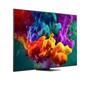 LG 100 collu LG QNED evo AI Mini-LED QNED87 4K viedtelevizors 2026, LG QNED evo AI QNED85 Mini LED Ultra Big TV uzstādīts uz sienas viesistabā, kurā redzama sporta uzvaras svinēšana ar dzīvīgām krāsām un izsmalcinātu attēla kvalitāti plašajā ekrānā, ģimenei kopā priec, 100QNED87B3, thumbnail 3