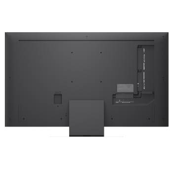 LG 50&nbsp;collu LG Mini RGB evo AI 4K viedtelevizors 2026, LG Mini RGB evo AI MRGB85 redzams no priekšpuses un sāna: TV ir 75 collu displejs ar 1677 mm platu ekrānu, 966 mm ekrāna augstumu, 1032 mm augstumu ar statīvu, 51,6 mm dziļumu un statīva nospiedumu 14, 50MRGB87B3B, thumbnail 3