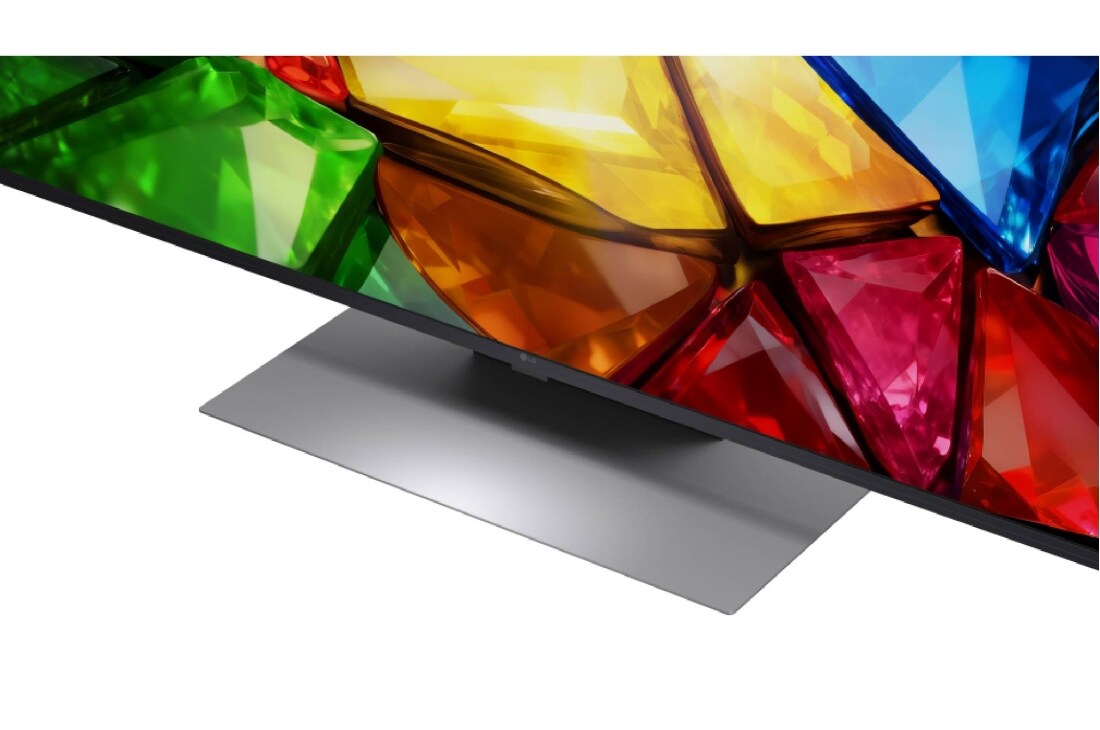 LG 50&nbsp;collu LG Mini RGB evo AI 4K viedtelevizors 2026, LG Mini RGB evo AI MRGB85 uzstādīts pie sienas plašā, mūsdienīgā dzīvojamā telpā, ekrānā attēlojot dzīvīgu abstraktu mākslas darbu ar virpuļojošiem, daudzkrāsainiem elementiem., 50MRGB87B3B, thumbnail 12