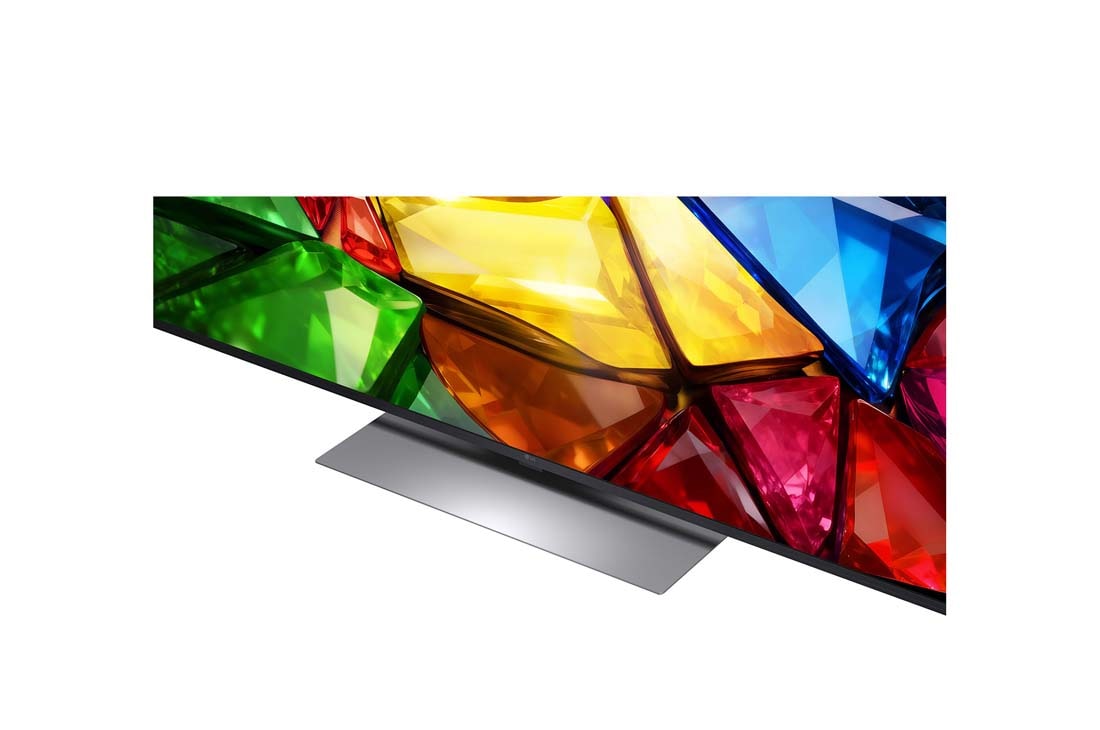 LG 55&nbsp;collu LG Mini RGB evo AI 4K viedtelevizors 2026, LG Mini RGB evo AI MRGB85 uzstādīts pie sienas plašā, mūsdienīgā dzīvojamā telpā, ekrānā attēlojot dzīvīgu abstraktu mākslas darbu ar virpuļojošiem, daudzkrāsainiem elementiem., 55MRGB87B3B, thumbnail 13