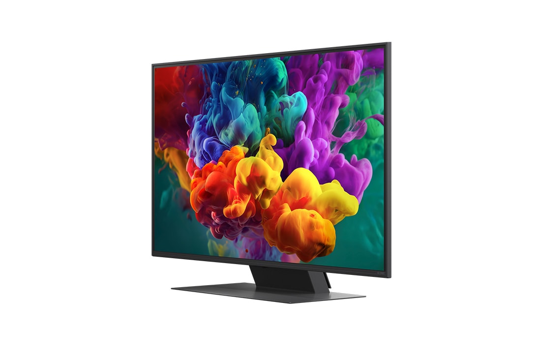 LG 43&nbsp;collu LG QNED evo AI Mini LED QNED87 4K Smart TV 2026, LG QNED evo AI QNED85 Mini LED izceļ Mini LED ar Precision Dimming tehnoloģiju sadalītā meža ainā, salīdzinot parasto LED ar dziļākiem melnajiem toņiem un izsmalcinātāku kontrastu, kamēr saules gaisma, 43QNED87B3A, thumbnail 5
