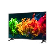 LG 50 collu LG QNED evo AI Mini-LED QNED8E 4K viedtelevizors 2026, LG QNED evo AI QNED80 Mini LED ar 4K Super Upscaling un Dynamic Tone Mapping rāda ainu ārā no zema leņķa ar vīrieti starp krāsainām ēkām, kur AI atpazīst ainu un uzlabo katru kadru līdz 4K&nbsp;izšķirtspēj, 50QNED8EB3F, thumbnail 6