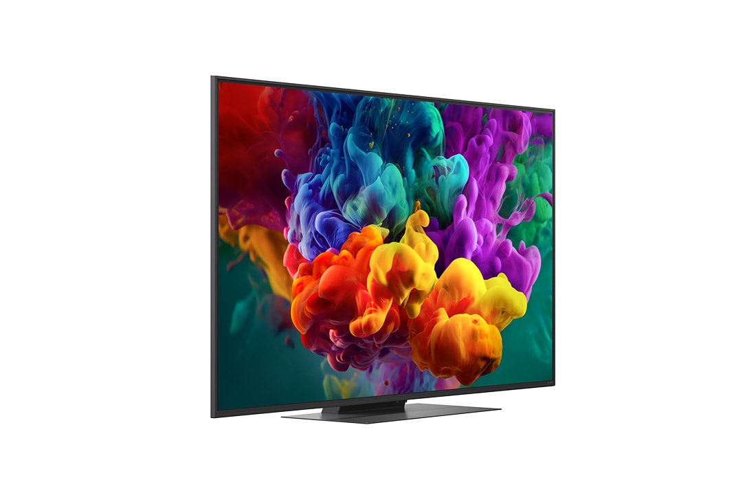 LG 55 collu LG QNED evo AI Mini-LED QNED87 4K viedtelevizors 2026, LG QNED evo AI QNED85 Mini LED Ultra Big TV uzstādīts uz sienas viesistabā, kurā redzama sporta uzvaras svinēšana ar dzīvīgām krāsām un izsmalcinātu attēla kvalitāti plašajā ekrānā, ģimenei kopā priec, 55QNED87B3A, thumbnail 3