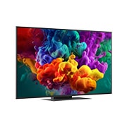 LG 55 collu LG QNED evo AI Mini-LED QNED87 4K viedtelevizors 2026, LG QNED evo AI QNED85 Mini LED no priekšpuses un sānu skata, izceļot 86" displeju ar 1928&nbsp;mm platu ekrānu, 1108&nbsp;mm ekrāna augstumu, 1175&nbsp;mm augstumu ar statīvu, 30,9&nbsp;mm plānu profila dziļumu un statīv, 55QNED87B3A, thumbnail 2