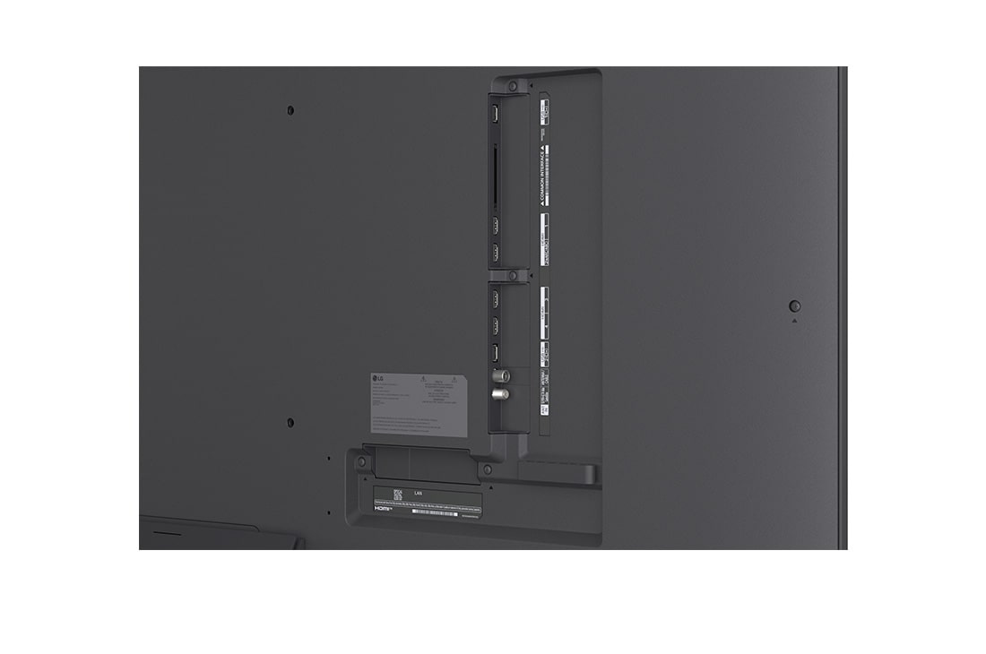 LG 65 collu LG QNED evo AI Mini-LED QNED87 4K viedtelevizors 2026, LG QNED evo AI QNED85 Mini LED ar Super Slim Design tehnoloģiju piestiprināts pie sienas gaišā, atvērtā tipa dzīvojamā telpā un saplūst ar interjeru, ekrānā rādot izteiktu ģeometrisku abstraktu māksla, 65QNED87B3A, thumbnail 13