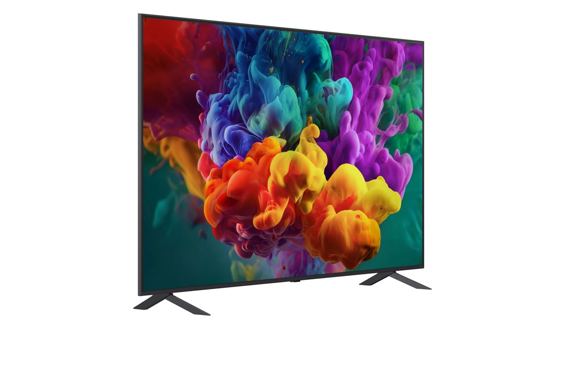 LG 75 collu LG QNED evo AI Mini-LED QNED85 4K viedtelevizors 2026, LG QNED evo AI QNED85 Mini LED Ultra Big TV uzstādīts uz sienas viesistabā, kurā redzama sporta uzvaras svinēšana ar dzīvīgām krāsām un izsmalcinātu attēla kvalitāti plašajā ekrānā, ģimenei kopā priec, 75QNED85B3B, thumbnail 3