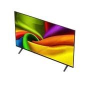 LG 50 collu LG NANO 4K UHD AI NU85 viedtelevizors 2026, LG Shield kombinācijā ar LG QNED evo AI QNED85 attēlots ar LG Shield logotipu centrā, drošības ikonām zemāk un 2026. gada CES Innovation Awards Honoree apbalvojuma apliecinājumu augšpusē, izceļot datu, 50NU850B3LA, thumbnail 9