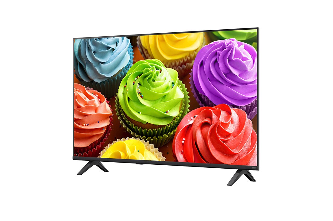 LG 43 collu LG FHD AI LB65 4K viedtelevizors 2026, LG SMART TV AI LB65 FHD televizora Alpha 5 AI procesors Gen9 mirdz oranžās shēmas plates centrā, izceļot AI apstrādi, kas nodrošina skaidrāku attēla kvalitāti ar uzlabotu asumu un dziļumu., 43LB65003LA, thumbnail 5