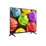 LG 43 collu LG FHD AI LB65 4K viedtelevizors 2026, LG SMART TV AI LB65 FHD televizoram, kas redzams priekšskatījumā un sānskatā, ir 43&nbsp;collu displejs ar 955&nbsp;mm platu ekrānu, 561&nbsp;mm augstumu ekrāna augstumā, 617&nbsp;mm augstumu ar statīvu, 77,9&nbsp;mm profila , 43LB65003LA, thumbnail 3