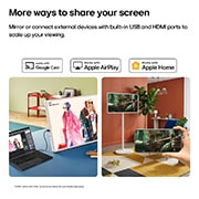 LG 32 collu LG StanbyME 2 Max LX6 pārvietojams ekrāns, LG StanbyME 2 Max LX6 pārvietojamais ekrāns piedāvā vairāk veidu, kā kopīgot ekrānu, izmantojot spoguļošanas un savienojamības funkcijas, attēlojot sanāksmju materiālus, izmantojot HDMI, un nemanāmi s, 32LX6BPGA, thumbnail 13