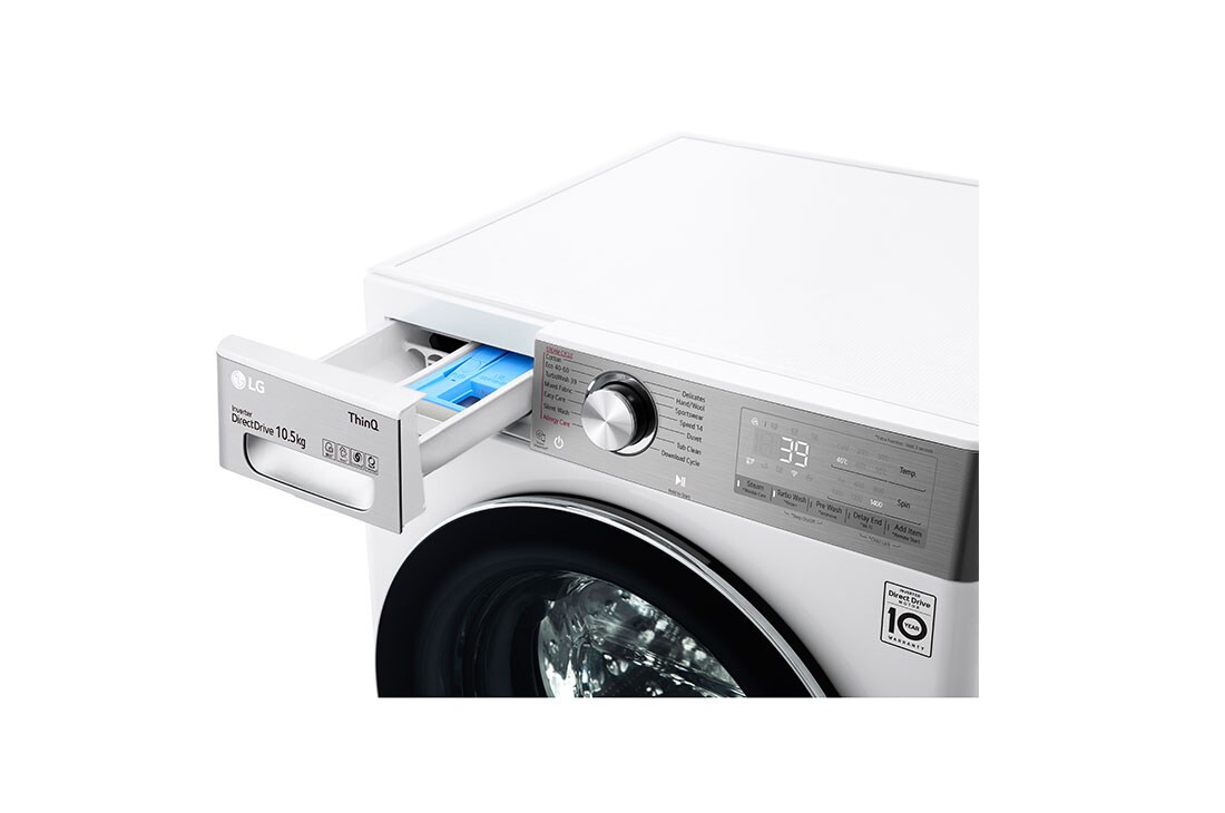 LG 900. sērijas 10,5 kg veļas mašīna, dziļums 56,5 cm, F4WV910P2WE, F4WV910P2WE, thumbnail 5