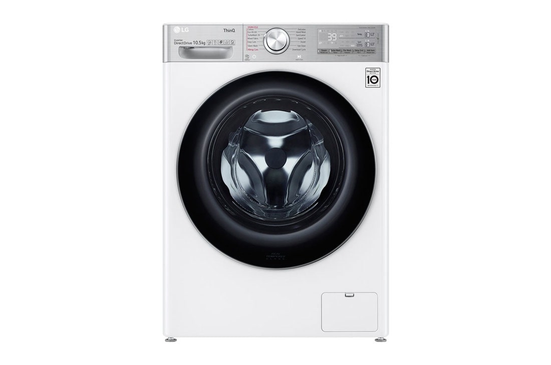 LG veļas mašīna 10.5kg | AIDD | V9 sērija A| Dziļums 56.5 cm | Balta | Turbowash360| Steam | WiFi |F6WV910P2EA, F6WV910P2EA, F6WV910P2EA
