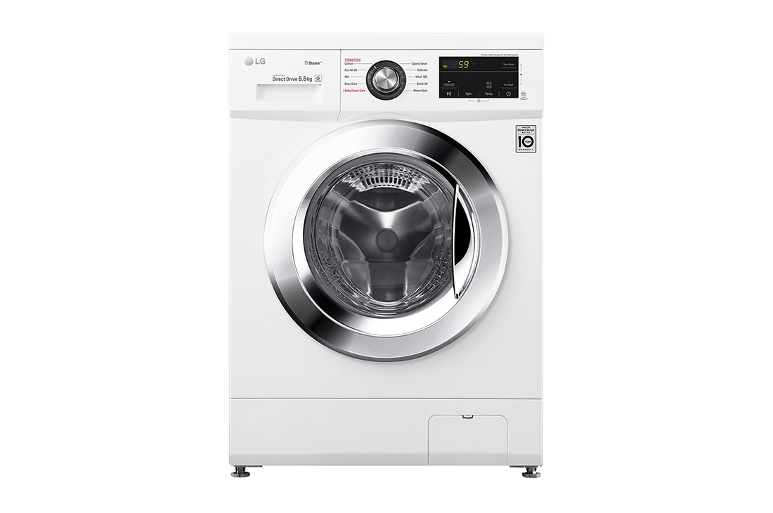 LG Veļas mazgājamā mašīna LG | Mega | 6.5kg | Balta | Steam | F2J3WY5WE, F2J3WY5WE 6 Motion veļas mašīna, 6.5kg ietilpība, E klase, F2J3WY5WE