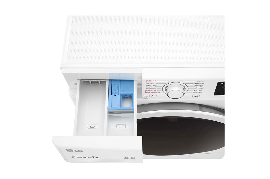 LG šaura veļas mašīna 7kg |AIDD | V3 sērija D&nbsp;|Dziļums 47.5 cm|Balta|Steam|F2WV3S7AIDD, F2WV3S7AIDD, F2WV3S7AIDD, thumbnail 7
