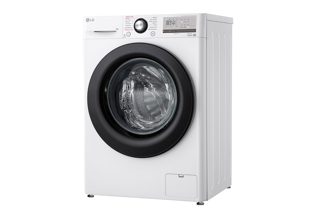 LG šaura veļas mašīna 7kg | AIDD |&nbsp;V3 sērija A–10% |&nbsp;Dziļums 47.5 cm |Balta | Steam | F2WV3S7S6E, Right view, F2WV3S7S6E, thumbnail 12