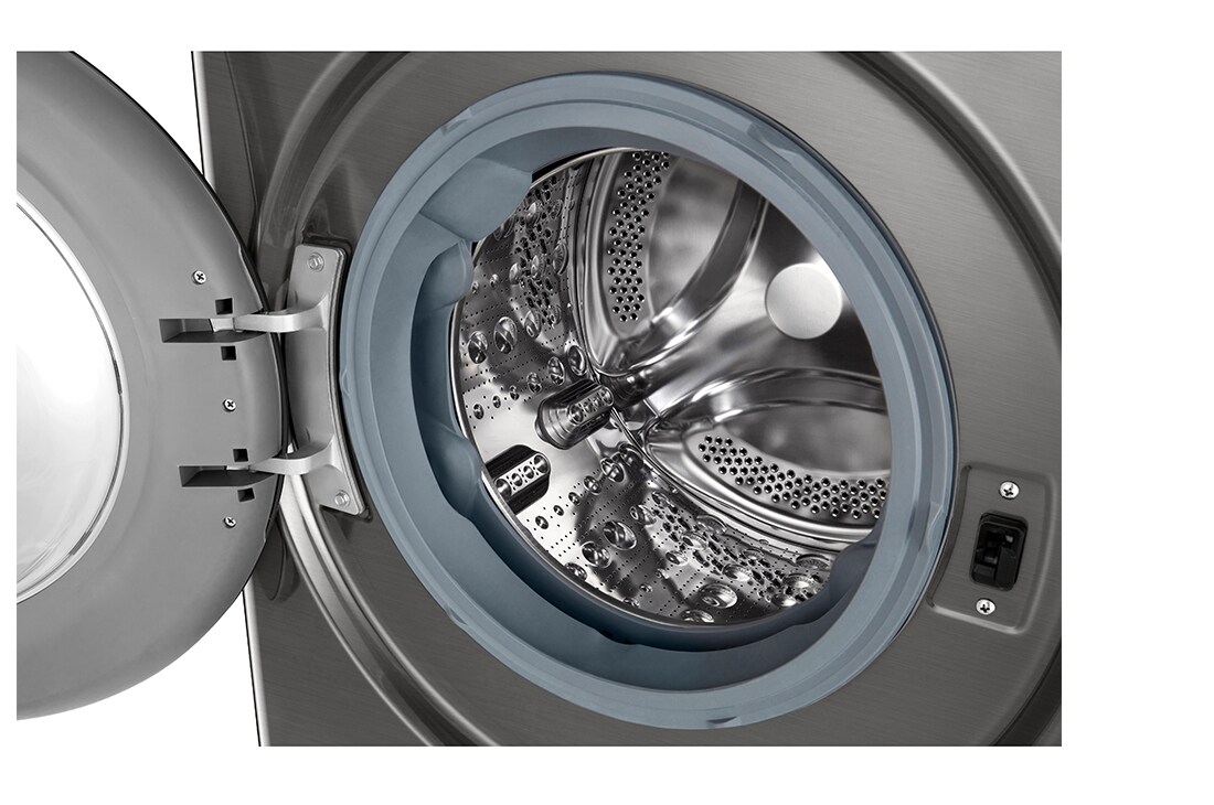 LG šaura veļas mašīna ar žāvētāju 8.5/5kg | AIDD | R5 sērija A/E | Dziļums 47.5 cm | Tumši pelēka | Turbowash | Steam | WiFi |F2DV5S8S2PE, bungu skats, F2DV5S8S2PE, thumbnail 4