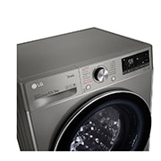 LG šaura veļas mašīna ar žāvētāju 8.5/5kg | AIDD | R5 sērija A/E | Dziļums 47.5 cm | Tumši pelēka | Turbowash | Steam | WiFi |F2DV5S8S2PE, puse no augšas sānskata, F2DV5S8S2PE, thumbnail 3