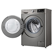 LG šaura veļas mašīna ar žāvētāju 8.5/5kg | AIDD | R5 sērija A/E | Dziļums 47.5 cm | Tumši pelēka | Turbowash | Steam | WiFi |F2DV5S8S2PE, atvērto durvju skats labajā pusē, F2DV5S8S2PE, thumbnail 11