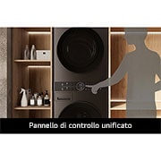 LG WashTower™ ar žāvētāju 12kg / 10kg | AIDD | A / A+++ | Dziļums 60 cm | Matēti melns | Turbowash360 | Steam | WT1210BBF, life style image, WT1210BBF, thumbnail 11