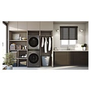 LG WashTower™ ar žāvētāju 12kg / 10kg | AIDD | A / A+++ | Dziļums 60 cm | Matēti melns | Turbowash360 | Steam | WT1210BBF, lifestyle image, WT1210BBF, thumbnail 15