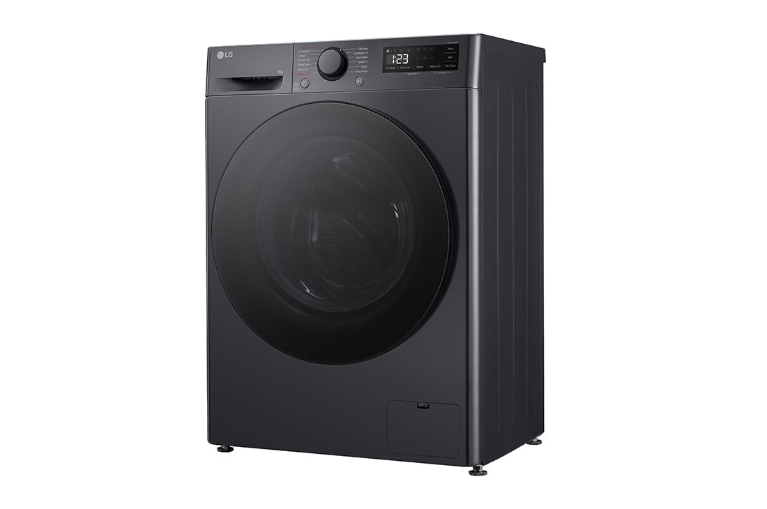 LG šaura veļas mašīna 8kg | AIDD | R5 sērija A–10% | Dziļums 47.5 cm I Melna | Steam | F2WR508S2M, Skats no labās puses, F2WR508S2M, thumbnail 12