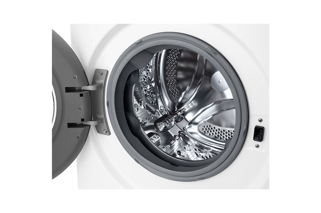 LG šaura veļas mašīna 8kg | AIDD | R5 sērija A–10% | Dziļums 47.5 cm I Balta | Steam | F2WR508S0W, Drum, F2WR508S0W, thumbnail 3