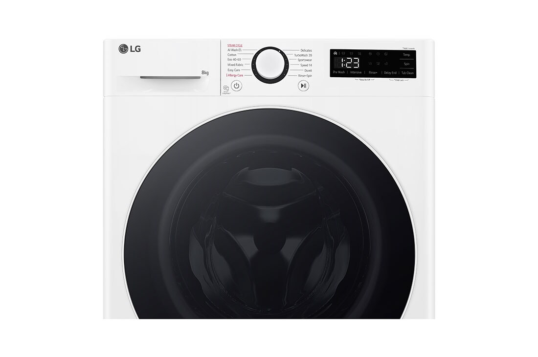 LG šaura veļas mašīna 8kg | AIDD | R5 sērija A–10% | Dziļums 47.5 cm I Balta | Steam | F2WR508S0W, Detail, F2WR508S0W, thumbnail 4