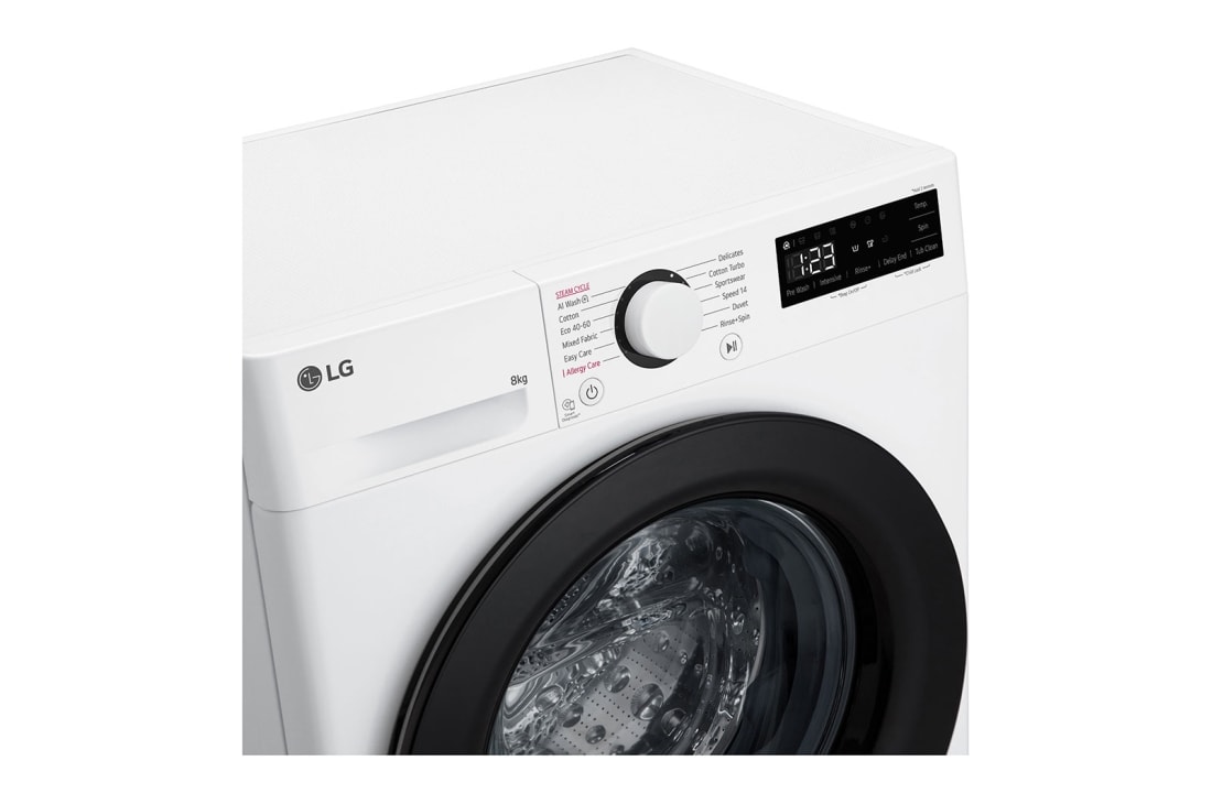 LG šaura veļas mašīna 8kg | AIDD | R5 sērija A–10%  | Dziļums 47.5 cm I Balta | Steam | F2WR508SWW, F2WR508SWW, thumbnail 3