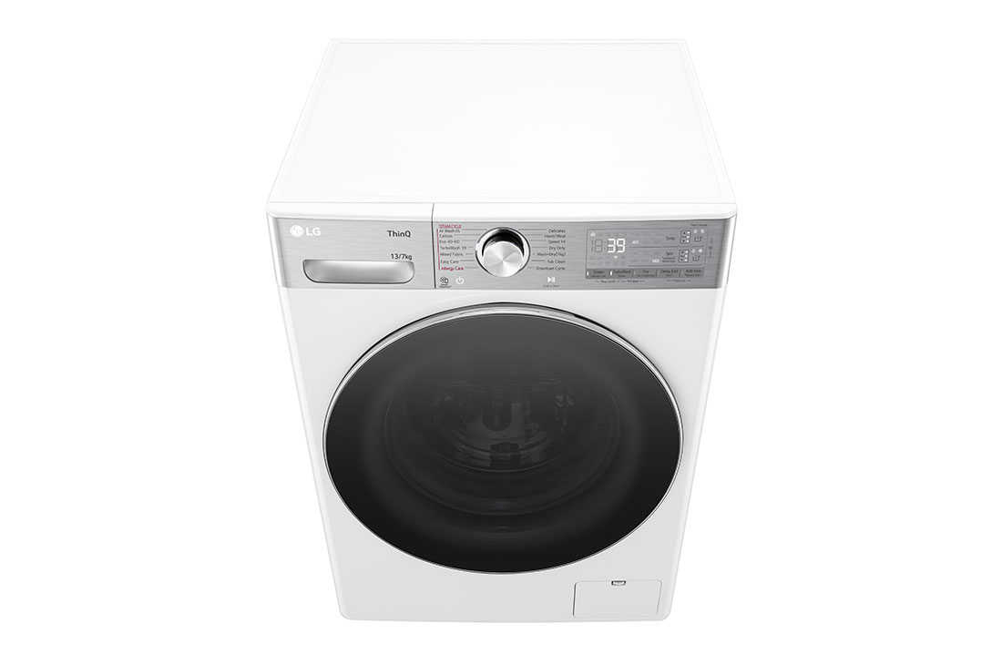 LG veļas mašīna ar žāvētāju 13/7kg | AIDD | R9 sērija A–10%/D | Dziļums 61.5 cm I Balta | Turbowash360 | Steam | WiFi | F4DR913P3WA, Top perspective, F4DR913P3WA, thumbnail 9
