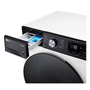 LG šaura veļas mašīna 8kg | AIDD | R7 sērija A–10% | Dziļums 47.5 cm I Balta | Turbowash360 | Steam | WiFi | F2WR708S2H, Detergent port view, F2WR708S2H, thumbnail 5