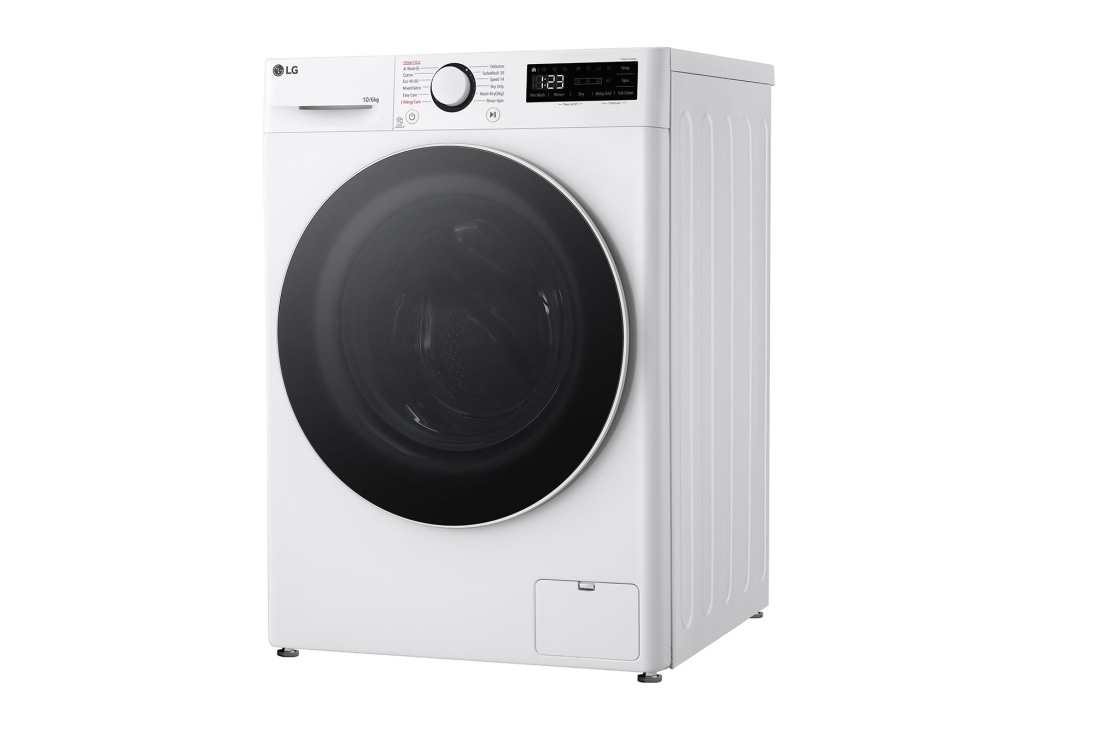 LG veļas mašīna ar žāvētāju 10/6kg | AIDD | R5 sērija A–10% | Dziļums 56.5 cm I Balta | Steam | Turbowash360 | F4DR510S0W, left side, F4DR510S0W, thumbnail 12