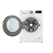 LG šaura veļas mašīna 8kg | AIDD | R7 sērija A–10% | Dziļums 47.5 cm I Balta | Turbowash360 | Steam | WiFi | F2WR708S3W, Front view with door open, F2WR708S3W, thumbnail 2