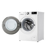 LG šaura veļas mašīna 8kg | AIDD | R7 sērija A–10% | Dziļums 47.5 cm I Balta | Turbowash360 | Steam | WiFi | F2WR708S3W, Right side view with door open, F2WR708S3W, thumbnail 11