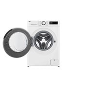 LG šaura veļas mašīna 8kg | AIDD | R5 sērija A–10% | Dziļums 47.5 cm | Balta | Steam | F2WR508SWW, Skats no priekšpuses ar atvērtām durvīm, F2WR508SWW, thumbnail 2
