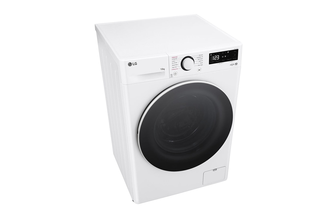 LG veļas mašīna 10kg | AIDD | R5 sērija A–10% | Dziļums 56.5 cm I Balta | Steam| F4WR510S0W, Top perspective view, F4WR510S0W, thumbnail 8