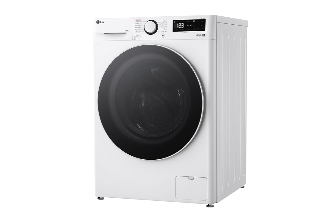 LG veļas mašīna 10kg | AIDD | R5 sērija A–10% | Dziļums 56.5 cm I Balta | Steam| F4WR510S0W, Right side view, F4WR510S0W, thumbnail 12
