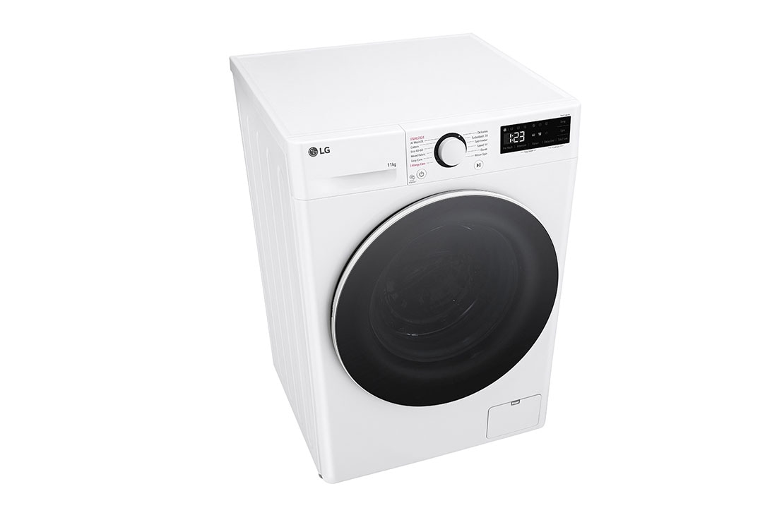LG veļas mašīna 11kg | AIDD | R5 sērija A–10% | Dziļums 56.5 cm I Balta | Turbowash360 | Steam | F4WR511S0W, Top perspective view, F4WR511S0W, thumbnail 8