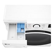 LG veļas mašīna 11kg | AIDD | R5 sērija A–10% | Dziļums 56.5 cm I Balta | Turbowash360 | Steam | F4WR511S0W, Detergent port view, F4WR511S0W, thumbnail 7