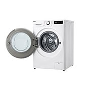 LG veļas mašīna 11kg | AIDD | R5 sērija A–10% | Dziļums 56.5 cm I Balta | Turbowash360 | Steam | F4WR511S0W, Right side view with door open, F4WR511S0W, thumbnail 11