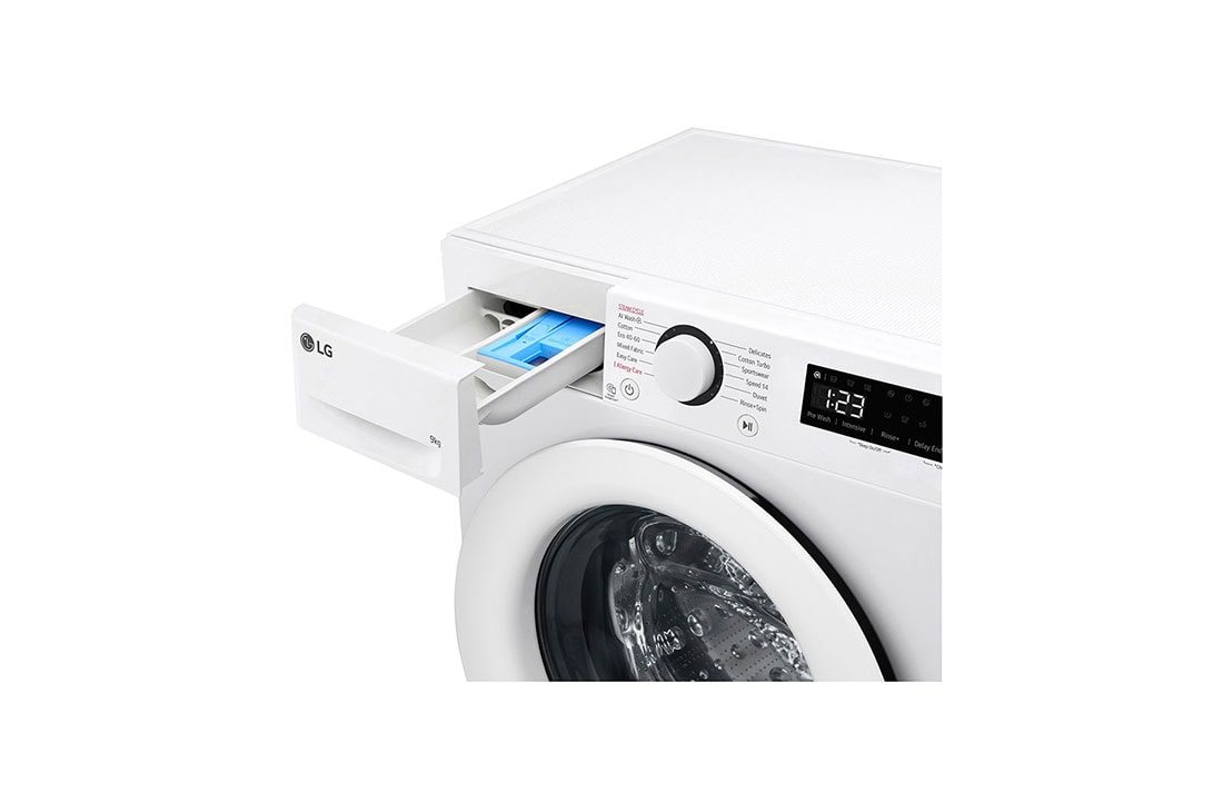 LG veļas mašīna 9kg | Dziļums 475mm | A-10% | R5 sērija | Balta | AI DD™ | Steam™ | Inverter Direct Drive™, Detail1, F2WR509SWW, thumbnail 5