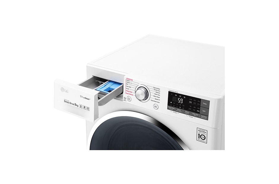 LG TurboWash™ veļas mašīna ar tvaika funkciju, 9 kg ietilpība, A+++ -30% klase, F4J8VS2W, thumbnail 11
