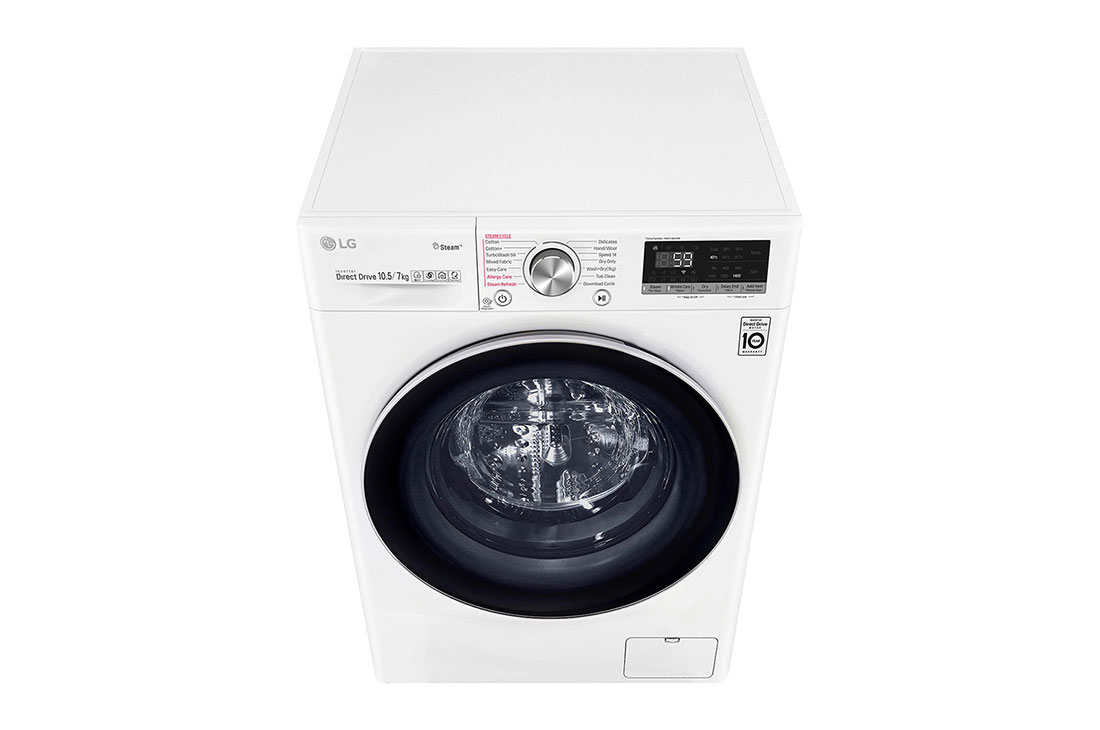 LG 700. sērijas 10,5 kg veļas mašīna ar žāvētāju, dziļums 56 cm, F4DV710H1, thumbnail 10