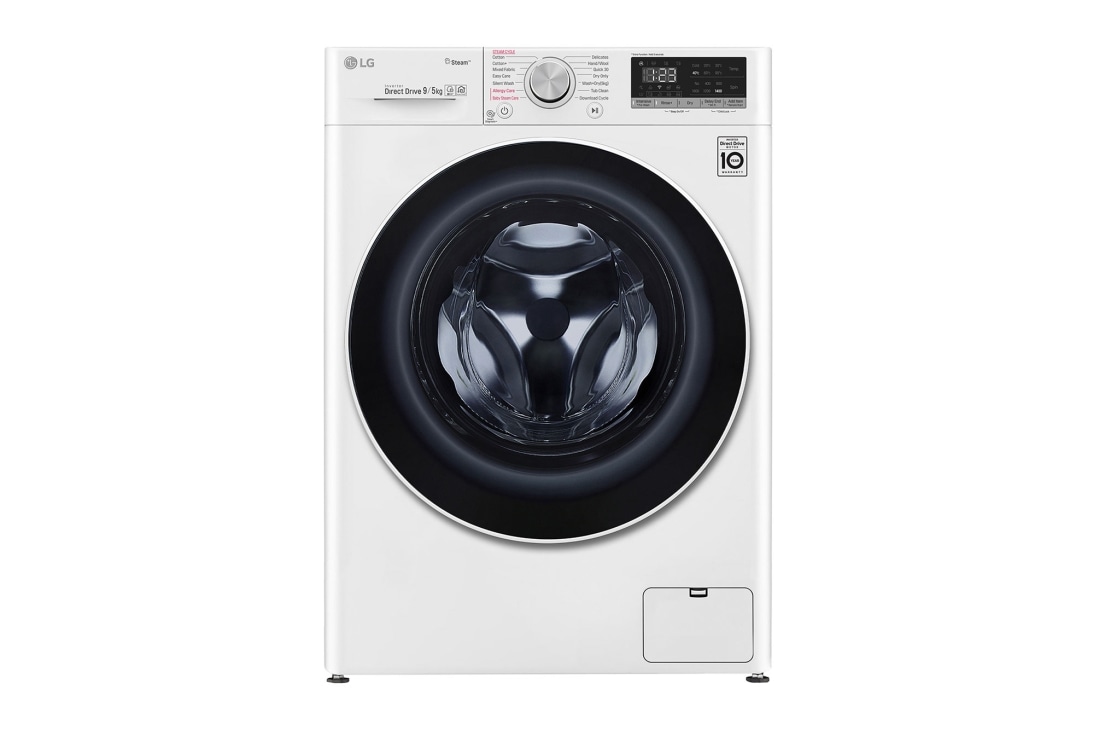 LG 400. sērijas 9 kg veļas mašīna ar žāvētāju, dziļums 56,5 cm, F4DN409S0