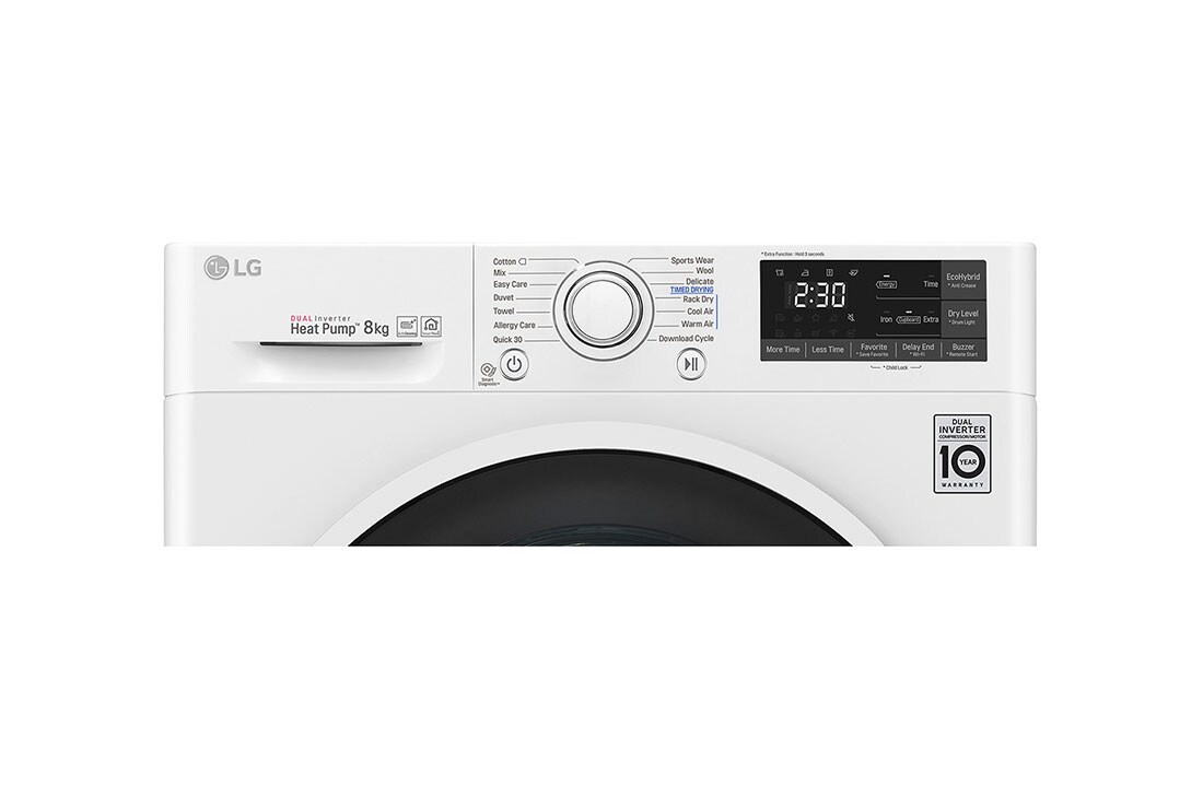 LG 8 kg veļas žāvētājs, dziļums 69 cm, RC80U2AV4Q, thumbnail 5
