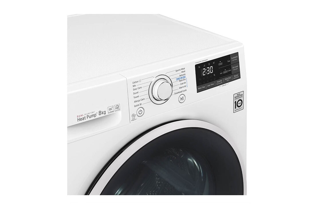 LG 8 kg veļas žāvētājs, dziļums 69 cm, RC80U2AV4Q, thumbnail 7
