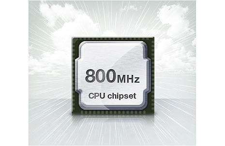 800 MHz centrālais procesors. Lieliska veiktspēja, uz kuru jums nebūs jāgaida.1