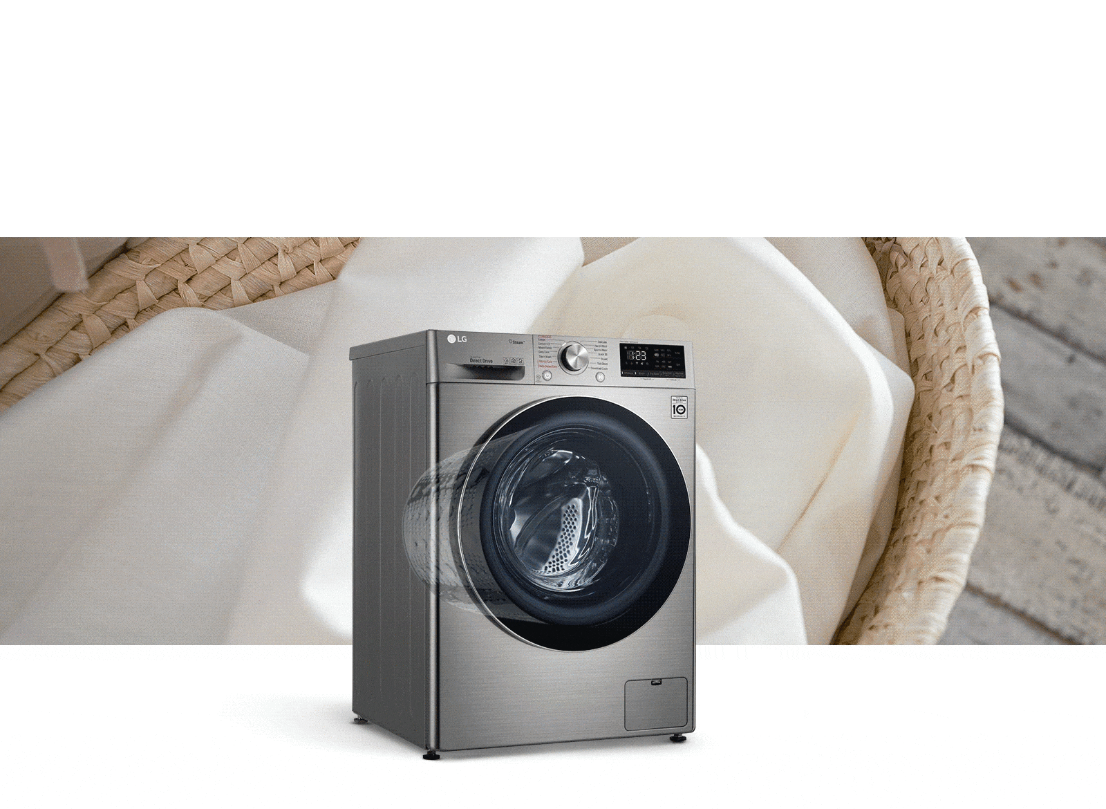 Lave-linge et Sèche-linge LG, 10,5 / 7 Kg, Capacité plus grande, AI DD, Steam